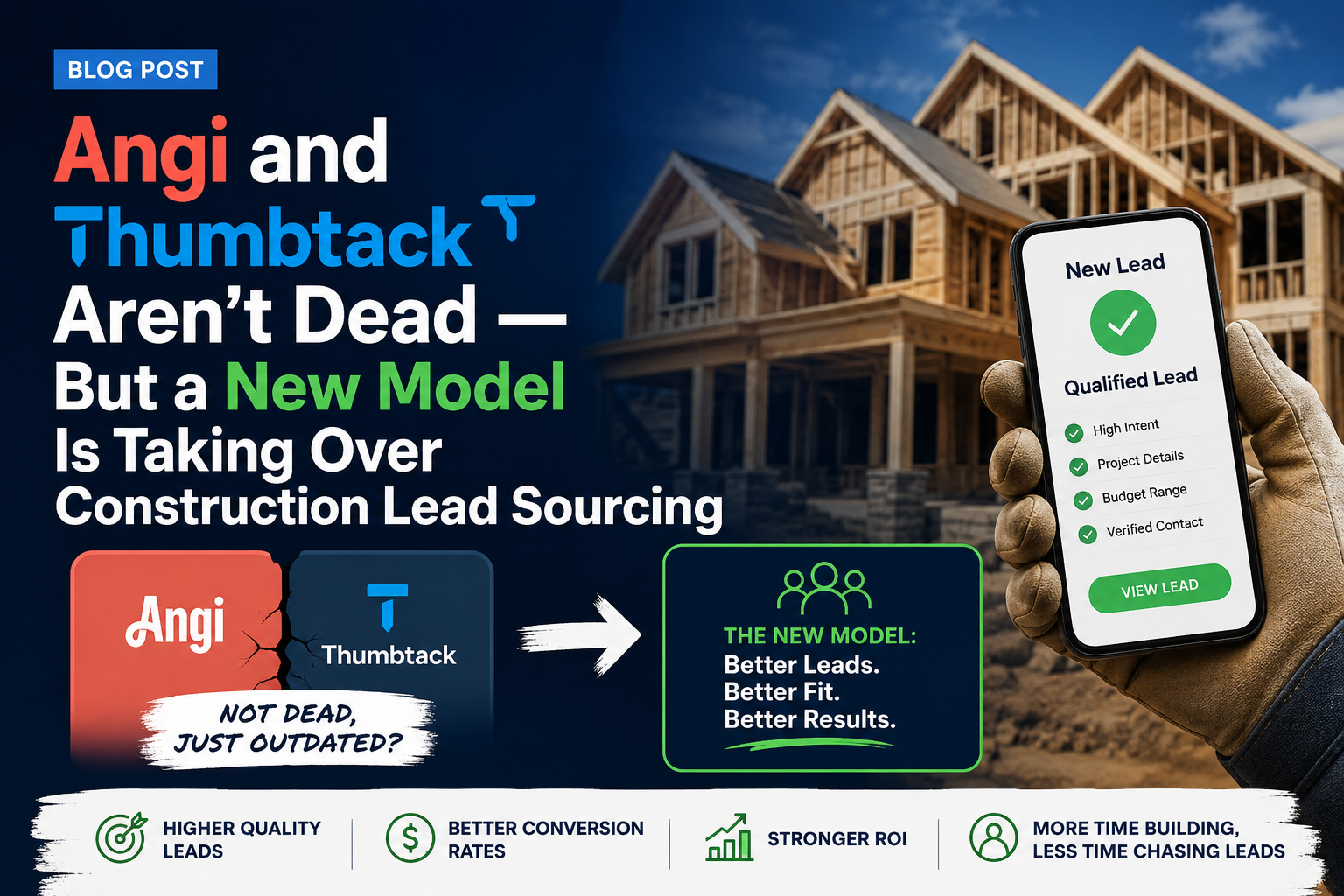 Construction contractor comparing signal-based sourcing to traditional lead marketplace cost models